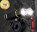 DiKoMo Bike Light Front and Back 2400 Lumen 2 LED Best Mountain Bike Lights for Night Riding, Rechargeable Bicycle Headlight & Free Rear Light for Road Bike Bycicle Accessories for Kids & Adult