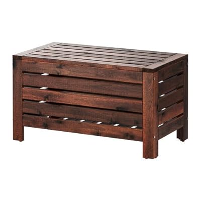 Brown Stained Outdoor Storage Bench Ikea ÄPPLARÖ Egypt Ubuy