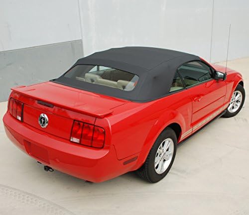 Ford Mustang, 2005-2014 Convertible Top w/Heated Glass Window, Sailcloth (Black)