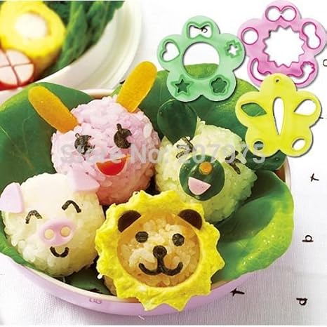 Amazon 子供の食品かわいいお弁当diyの寿司おにぎりモールドプラスチックキッチン調理器具セット 3ピース 置き時計 掛け時計 オンライン通販