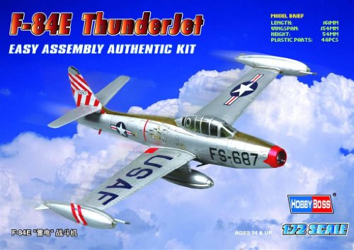 Hobby Boss F-84E Thunderjet Easy Assembly Kit Airplane Model Building Kit