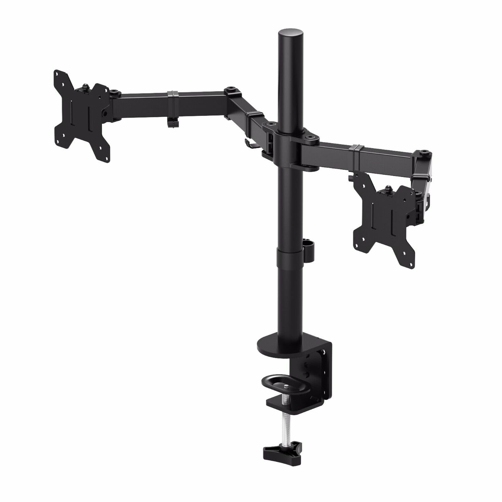 Multibao Dual Monitor Arm Desk Mount Stand for 13-27 inch LCD LED Computer Screen, Ergonomic Height Adjustable Arm Bracket