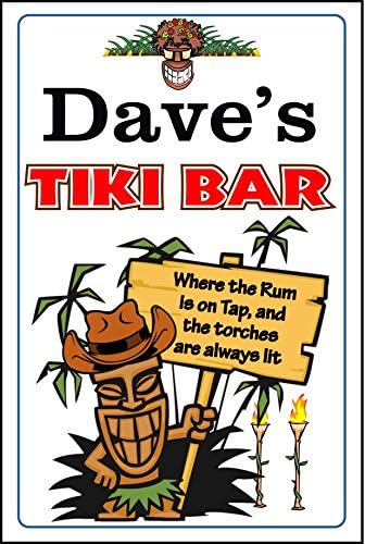 Anchor Graphix Tiki Bar Sign Add Name/Personalize Tiki Sign (10x14)