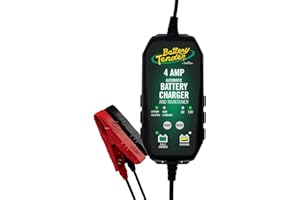 Battery Tender 4 AMP Battery Charger and Maintainer - Automotive Switchable 12V or 6V Smart Automatic for Cars SUVs and Trucks - Lead Acid, AGM, Gel, & Lithium Battery Charger - 022-0209-BT-WH