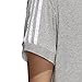 adidas Originals womens 3 Stripes T-shirt T Shirt, Medium Grey Heather/White, Medium US