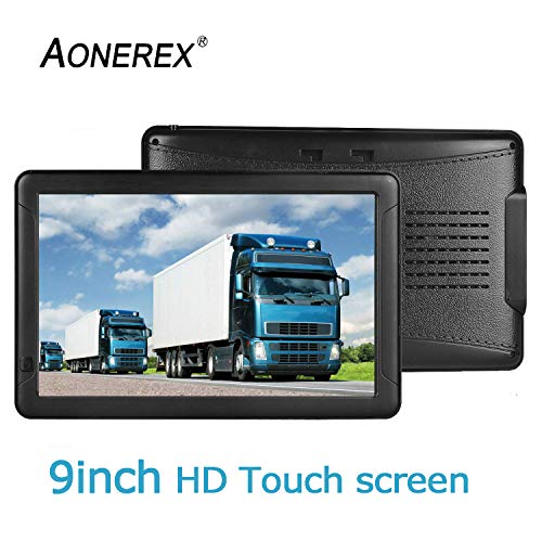 GPS Navigation System, 7 inch Bluetooth 8GB 256MB Car Truck Lorry Satellite Navigator Device with Post Code POI Search Speed Camera Alerts, with UK&EU 2019 Maps Lifetime Free Update (9inch)