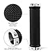 LYCAON Bike Handlebar Grips, Non-Slip-Rubber Adjustable Bicycle Handle Grip with Aluminum Lock, Mountain Road Foldable Bike MTB BMX with Two Rubber Aluminum Expandable End Caps (White)