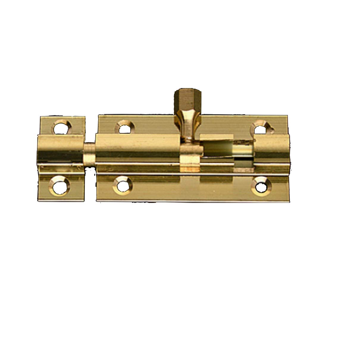 1 Pcs Heavy Duty Tower Bolt Door Slide Latch Lock Barrel Bolt Durable Slide Bolt for Bathroom Toilet Shed Bedroom (Brass)