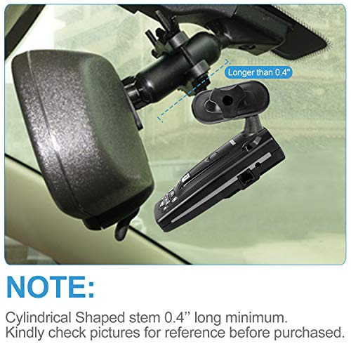 YiePhiot Car Rearview Mirror Radar Detector Mount for Escort Passport 9500ix 9500i 8500 7500 X80 X70 X50 Solo S2 S3 S4 SC 55 s75 Beltronics GX65 RX65 Red (Not for Escort IX & MAX Series) - Thumbnail 2