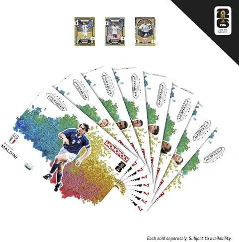 Monopoly Panini Prizm Jogo: Jogo de Tabuleiro Temático de Futebol da Taça do Mundo FIFA I com Cartas Colecionáveis Monopoly Panini Prizm FIFA World Cup 2026 I Idade: 8+ - Versão Espanhola