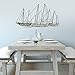 Stratton Home Decor Antique Silver Grand Sailboat Wall Decor | Metal Nautical Decor Accent Piece with Brushed Finish | Mountable Nautical Wall Decor to Elevate Any Room | 40.25”x1.75”x22.50”