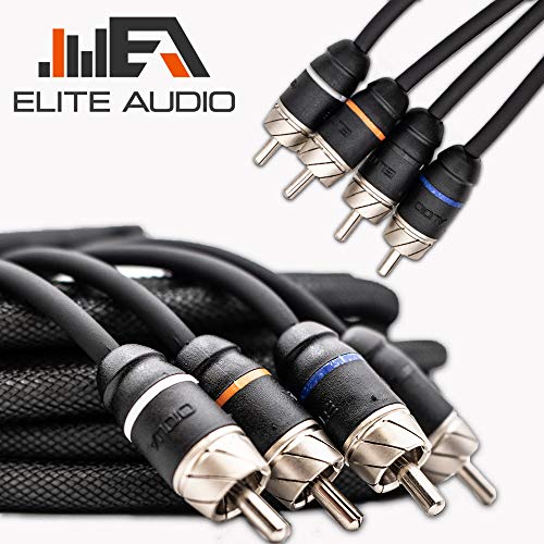Elite Audio Premium Series 100% OFC Copper RCA Interconnects Stereo Cable, 4 Channel 15' Cord (4 x RCA Male to 4 x RCA Male Audio Cable, Double-Shielded with Noise Reduction, 15 Feet Long) - Thumbnail 4