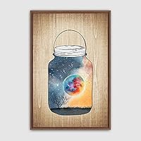 Framed Canvas Wall Art Bottle and Bulb Canvas Prints Home Artwork Decoration for Living Room,Bedroom - 16x24 inches