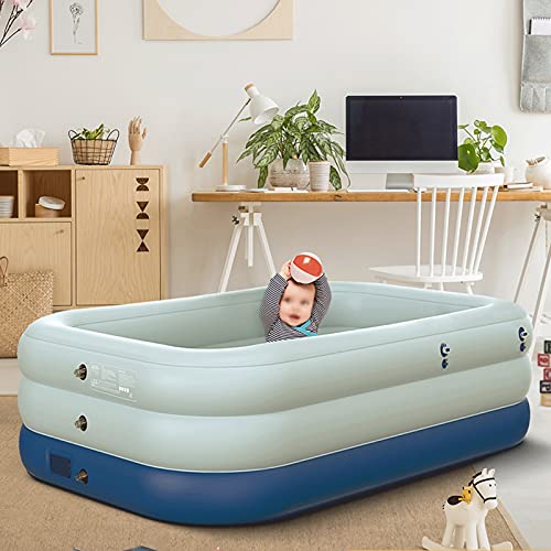 Xiao Yu Aufblasbarer Pool, Familien-Tauchbecken, Außenbereich, Garten, Im Garten Aufstellpool,gartenpool (Color : Blue… – Bild 7