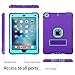 CaseHaven iPad 9.7 Inch Case, for iPad 6th Generation, Dominator Series - Drop Protection, Three-Layer Full-Body Rugged Hybrid Protective Kids Adult Case with Kickstand - Purple Teal