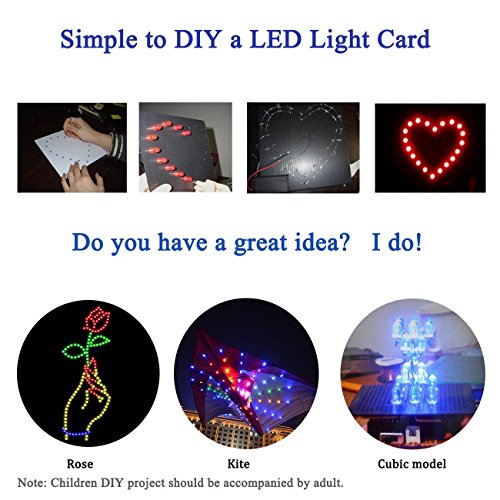 Light Emitting Diodes, Elfeland 375pcs 3mm 5mm 2Pin LED Lamp Assorted Diffused LED Kit White Yellow Red Blue Green for Arduino & DIY - Thumbnail 7