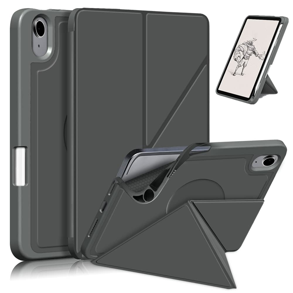 iPad Mini 6th Generation 8.3 inch Case Vertical and Horizontal Stand iPad Mini 6 2021 Cover with Pencil Holder Business Style Support Pencil Charging Auto Wake/Sleep (Gray)