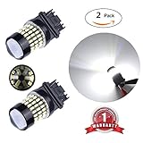 FlashWolves 1000 Lumens 3056 3156 3057 3157 4157 LED Bulbs with Projector for Back Up Reverse Lights,Brake Lights,Tail Lights. Xenon White 6000K 12-24V (pack of 2)