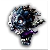 Zombie Head Car Stickers Decals Waterproof Car Styling Bumper Stickers for Car Body Door Window Stickers Vinyl 5