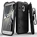 Zizo BOLT Series compatible with Motorola moto g4 Play Case Military Grade Drop Tested with Tempered Glass Screen Protector, Holster BLACK