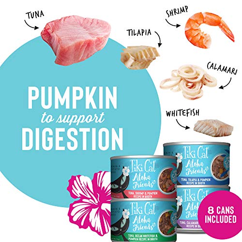 Tiki Pets Cat Aloha Friends Grain Free Canned Wet Food with Flaked Tuna