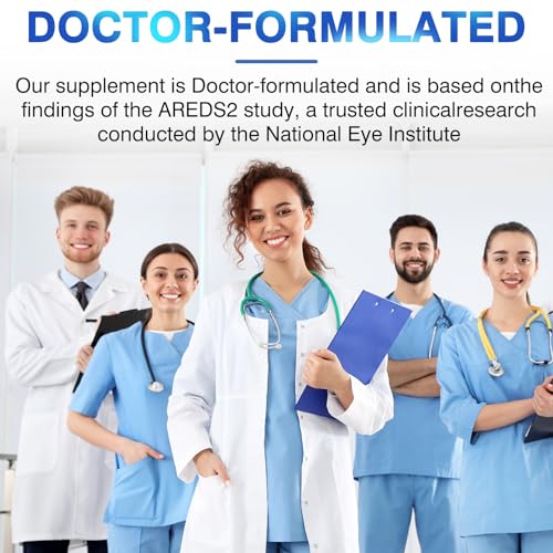 AREDS 2 Eye Vitamin & Mineral Supplement — Lutein and Zeaxanthin Supplement, Vitamin C & E, Zinc & Copper for Blue Light Protection, Eye Health Support, Eyebright , Eye Doctor Trusted — 150 Softgels