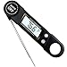 Meat Thermometer Foldable Digital Ultra Fast Talking Instant Read Thermometer With Calibration and Backlit Function for Cooking,Kitchen, BBQ, Grill (Black)