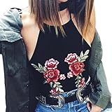 Malloom Women's Sleeveless Crop Tops Vest Backless Halter Tank Blouse T-Shirt (S)