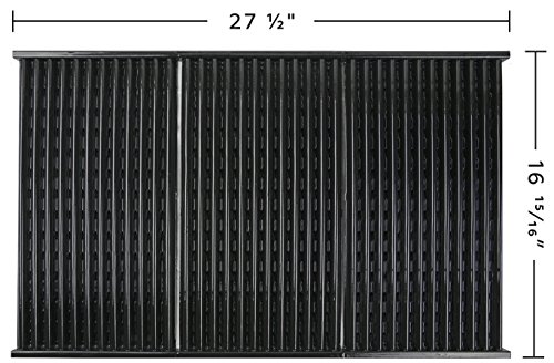 Music City Metals 53073 Porcelain Steel Cooking Grid Replacement for Gas Grill Models Charbroil 463434313 and Charbroil 463436813, Set of 3