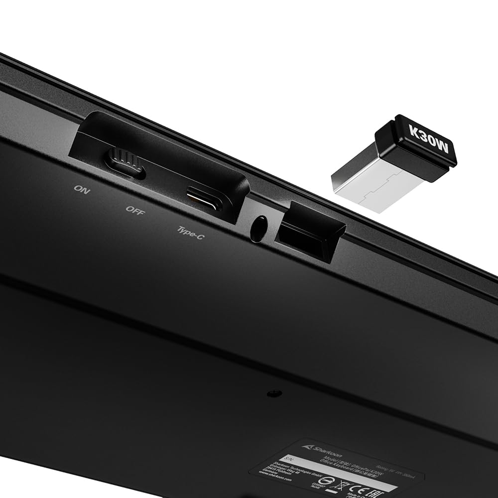 Sharkoon OfficePal K30W, Schwarz, Drahtlose Tastatur 4