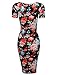 TAM WARE Women's Sweetheart Short Sleeve Midi Dress TWCWD053-BLACK-US L