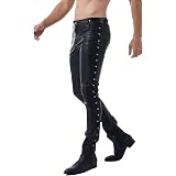 PU Leather Pants Slim Fit at Amazon 