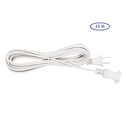 15 FT Extension Cord Indoor US Power 2 Prong