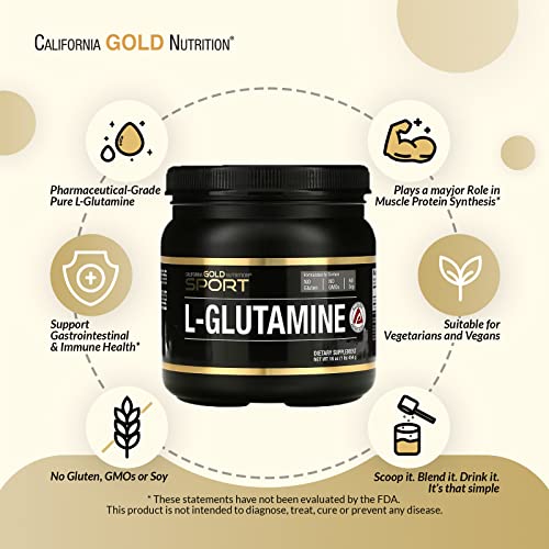 L Glutamine Powder, 100 Pure Pharmaceutical Grade, Supports Muscular