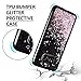 Caka Galaxy S8 Case, Galaxy S8 Glitter Case for Girls Women Luxury Fashion Bling Flowing Liquid Floating Sparkle Glitter Girly Soft TPU Black Case for Samsung Galaxy S8 (Rose Gold)