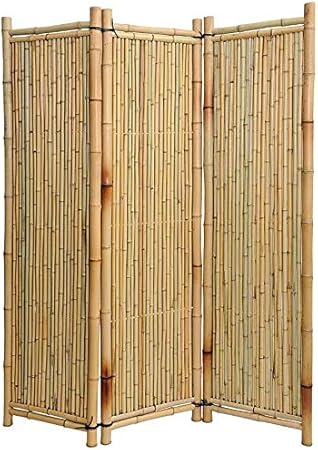 Noor Bambus Paravent 180 X 180 Cm 3teilig Amazon De Garten