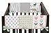 Baby Crib Side Rail Guard Wrap Covers Teething Protector for Coral, Mint and Grey Woodsy Girl Bedding Collection
