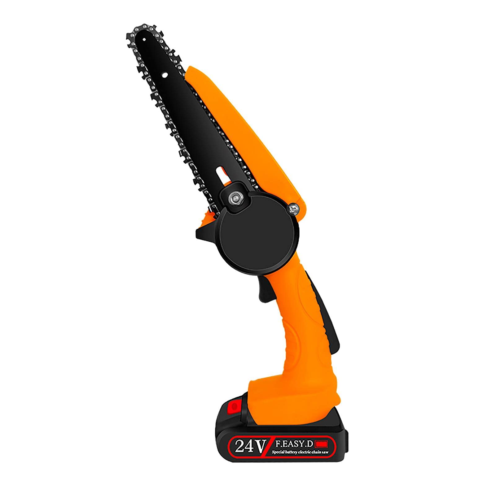 SYNYEY Upgraded 6 Inch Electric Chainsaw with 2 Batteries - 26000 RPM One-Handed Mini Chainsaw with Upgrade Protective Cover - High Performance Motor with Low Noise and High Power