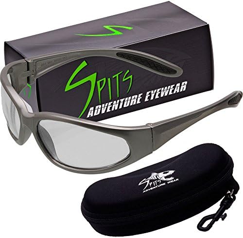 Hercules Photochromic Light Adjusting Safety Glasses - Gray Frame - Smoke/Clear Lenses