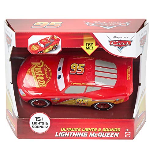 Disney Pixar Cars Ultimate Lights Sounds Lightning Mcqueen Character Vehicle 8 In Movie Phrases And Racing Sounds With Light Up Body Story And Racing Play Pricepulse