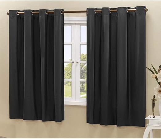 Cortina Blackout PVC corta 100% a luz 2,20 m x 1,30 m Preta