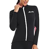 Santic Women's Cycling Jacket Thermal Windproof Windbreaker Reflective Lightweight with Pockets for Biking Running