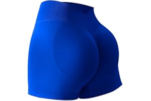Vertvie Gym Shorts Women Scrunch Butt Workout Shorts High Waisted Seamless V Back Yoga Biker Booty Running Athletic Shorts