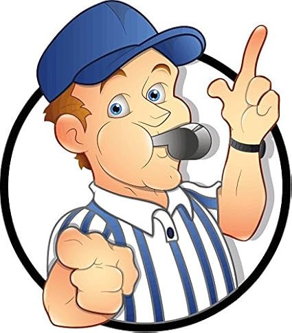Amazon Com Zirni Cartoon Referee With Whistle Sport Sticker Decal Design 4 X 5 Posters Prints