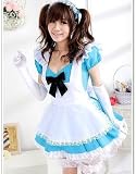 Maid Cosplay Costume High Quality Blue famous model Madonna Lily Shop Akihabara