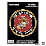 Marine Corps Car Decal - Large 5.5" USMC Vinyl Decal for Car Window - Large Military Car Decals United States Military Stickers for Cars - United States Marine Corps Car Sticker
