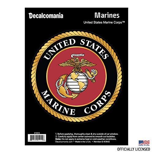 Marine Corps Car Decal - Large 5.5" USMC Vinyl Decal for Car Window - Large Military Car Decals United States Military Stickers for Cars - United States Marine Corps Car Sticker