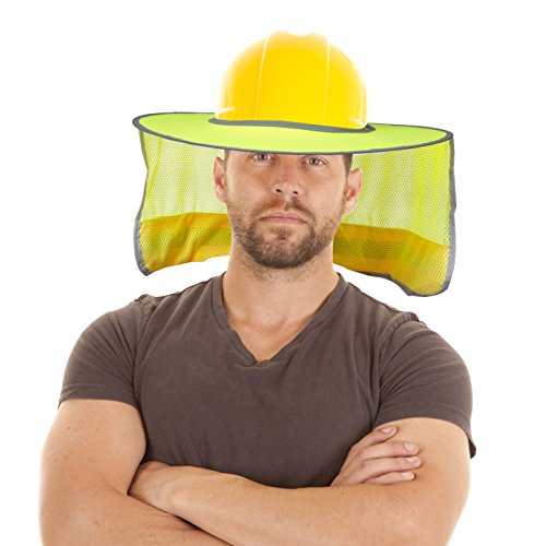 Hard Hat Sun Shield High Visibility, Reflective, Full Brim Mesh Sun