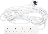 Invero 4 Way Gang Power Extension Lead 10M Metre British Approved 13A UK Plug view 6