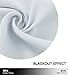 NICETOWN Room Darkening Curtain for Bedroom - (Greyish White/Silver Grey Color) Solid Thermal Insulated Blind Room Darkening Drape/Drapery for Windows,52x63 inches, 1 Pack